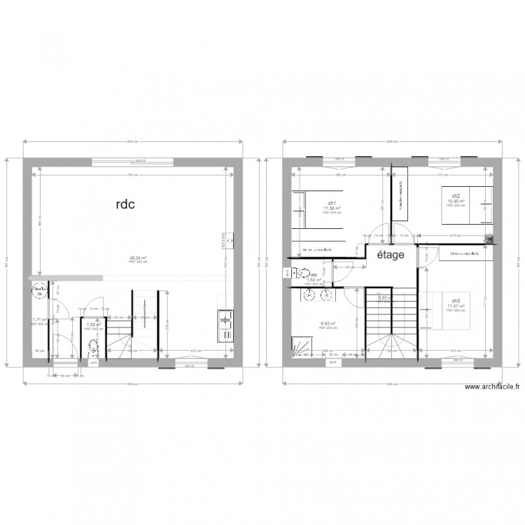 Bastide 95m2. Plan de 0 pièce et 0 m2