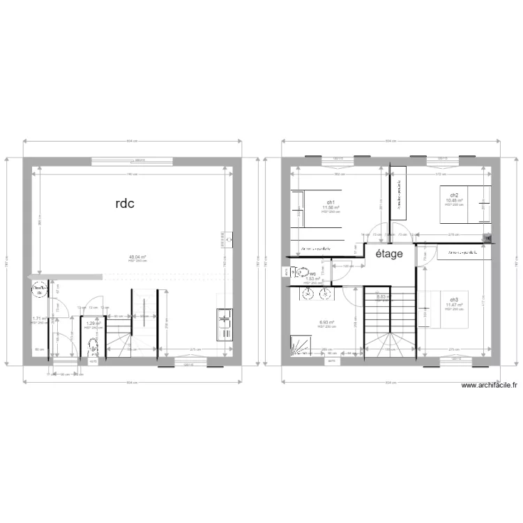 Bastide 95m2. Plan de 