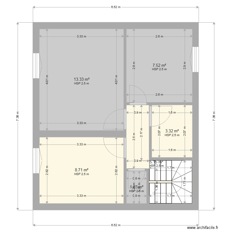 maison étage. Plan de 0 pièce et 0 m2