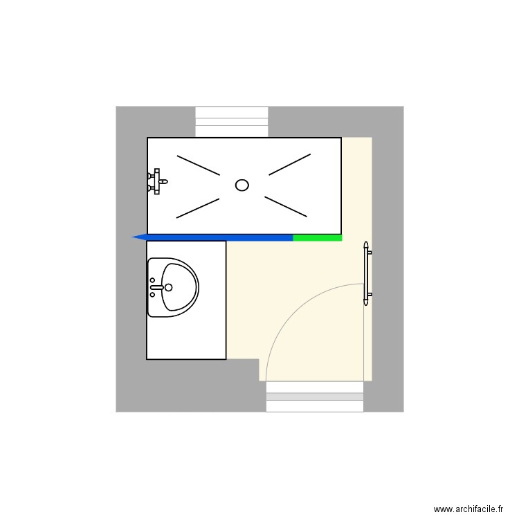 croquis SDB BAULT 2. Plan de 0 pièce et 0 m2