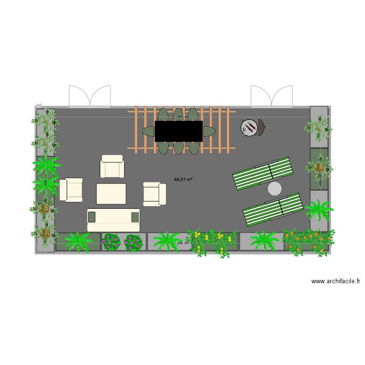 TERRASSE ROM3. Plan de 0 pièce et 0 m2