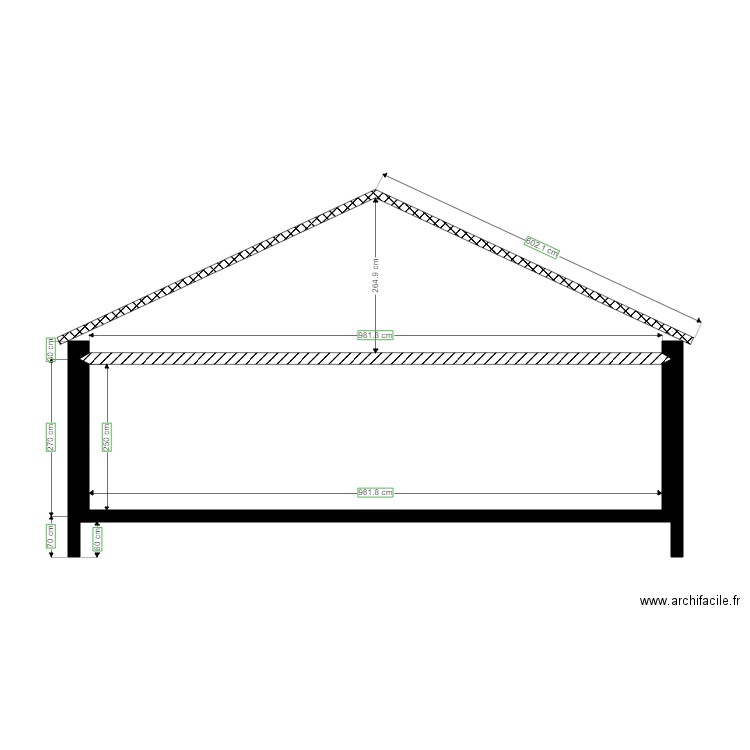plan coupe petite facade. Plan de 0 pièce et 0 m2