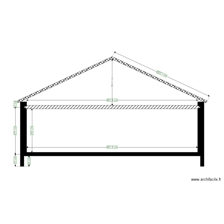 plan coupe petite facade. Plan de 0 pièce et 0 m2