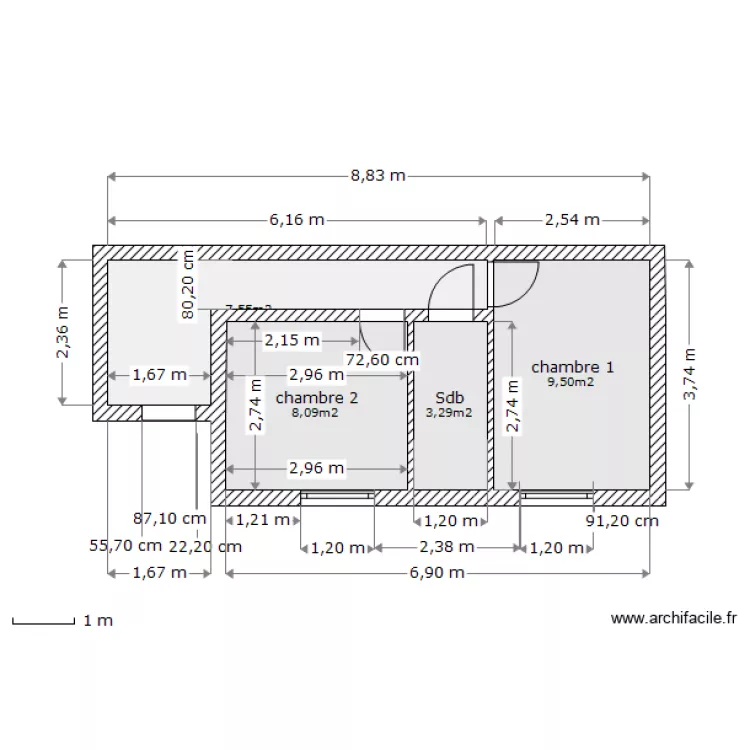 1er &eacute;tage. Plan de 