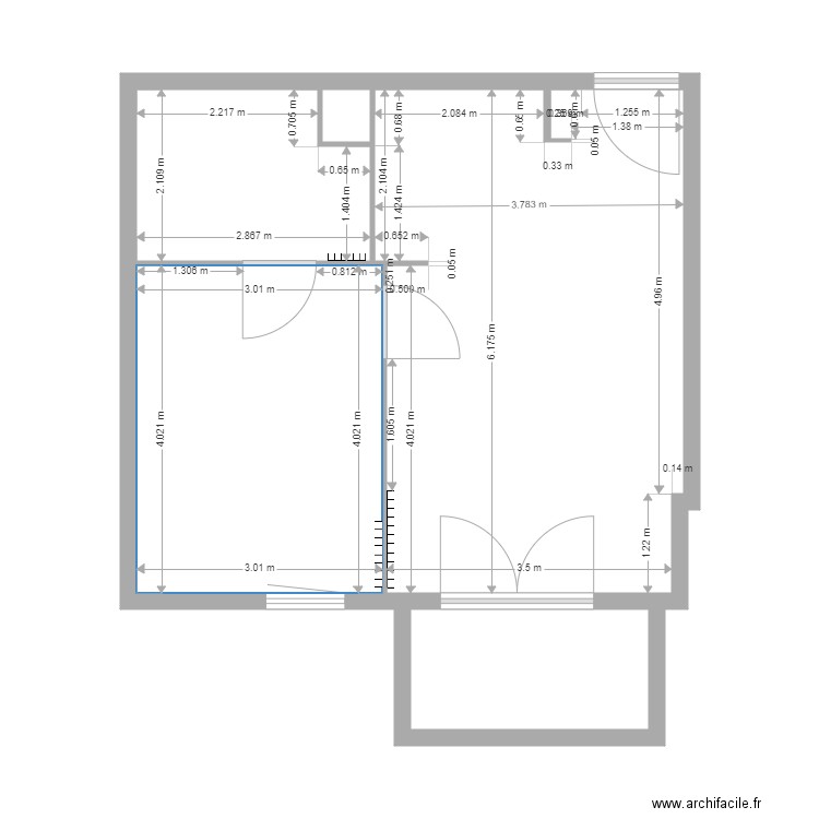 Lieusaint. Plan de 5 pièces et 45 m2