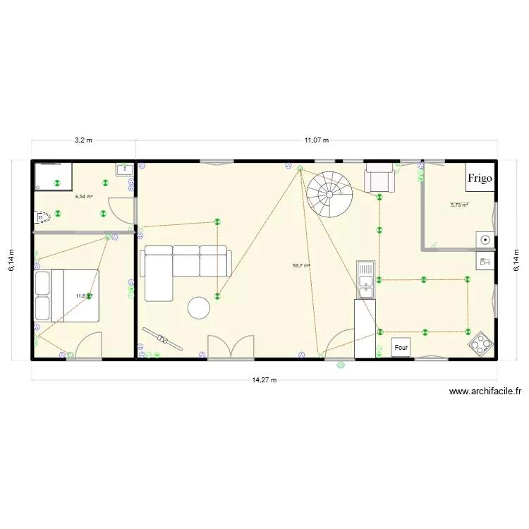chantier tatave. Plan de 9 Pièces et 136 m² chantier tatave. Plan de 9 Pièces et 136 m²
