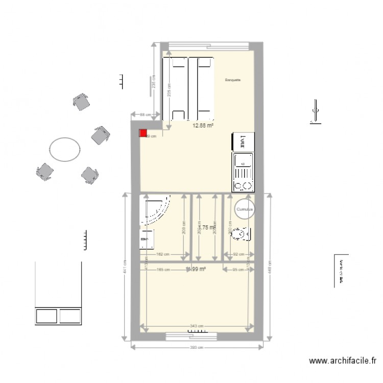 plan piece annexe 3. Plan de 0 pièce et 0 m2