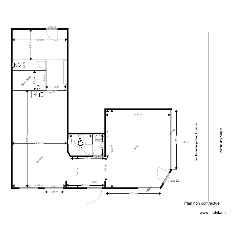 table a pizz 1. Plan de 0 pièce et 0 m2