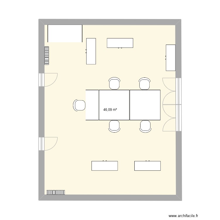 Bureau commerce. Plan de 0 pièce et 0 m2