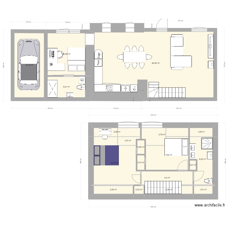 Plan Sainte Suz . Plan de 19 pièces et 121 m2