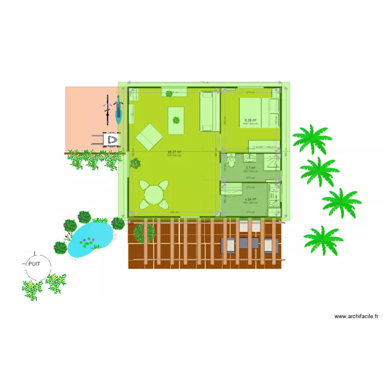 MAISON BOIS FINIEE. Plan de 