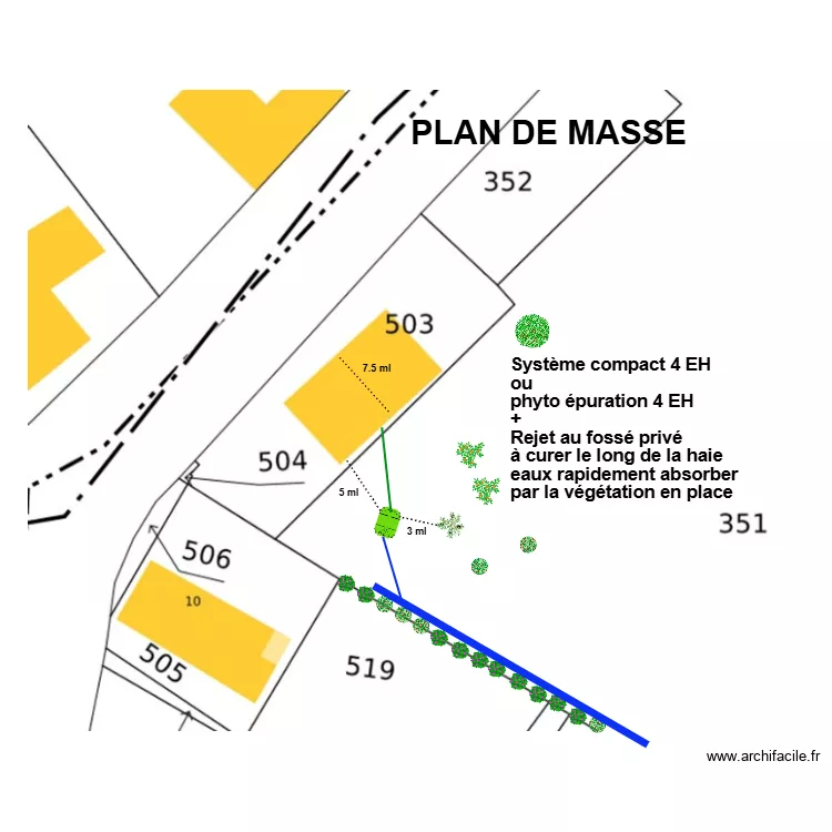 Courtes. Plan de 