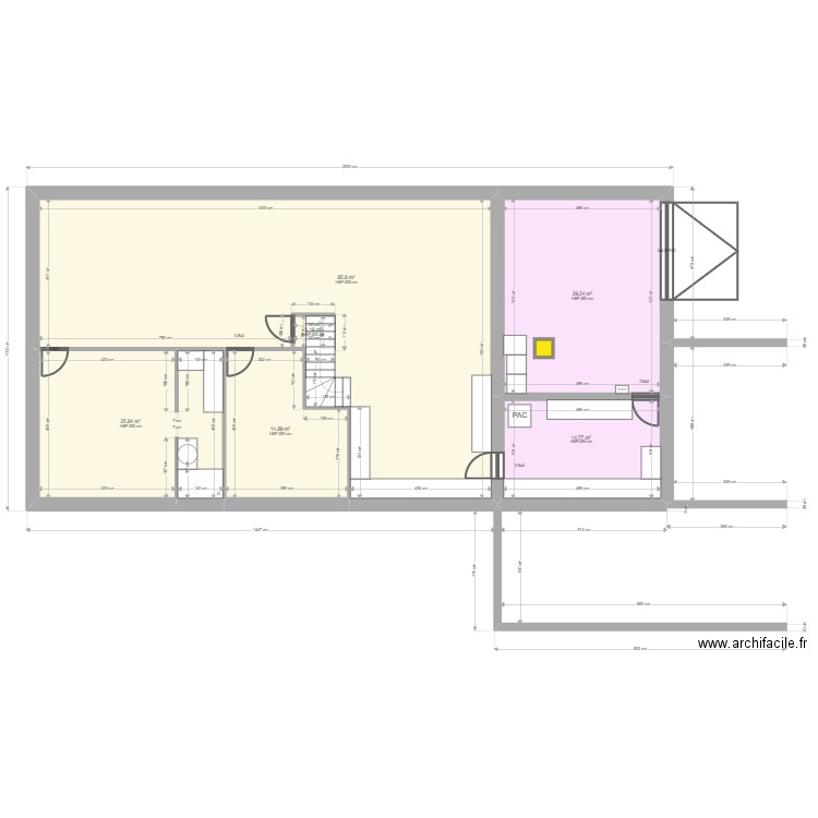 La cochais. Plan de 36 pièces et 723 m2