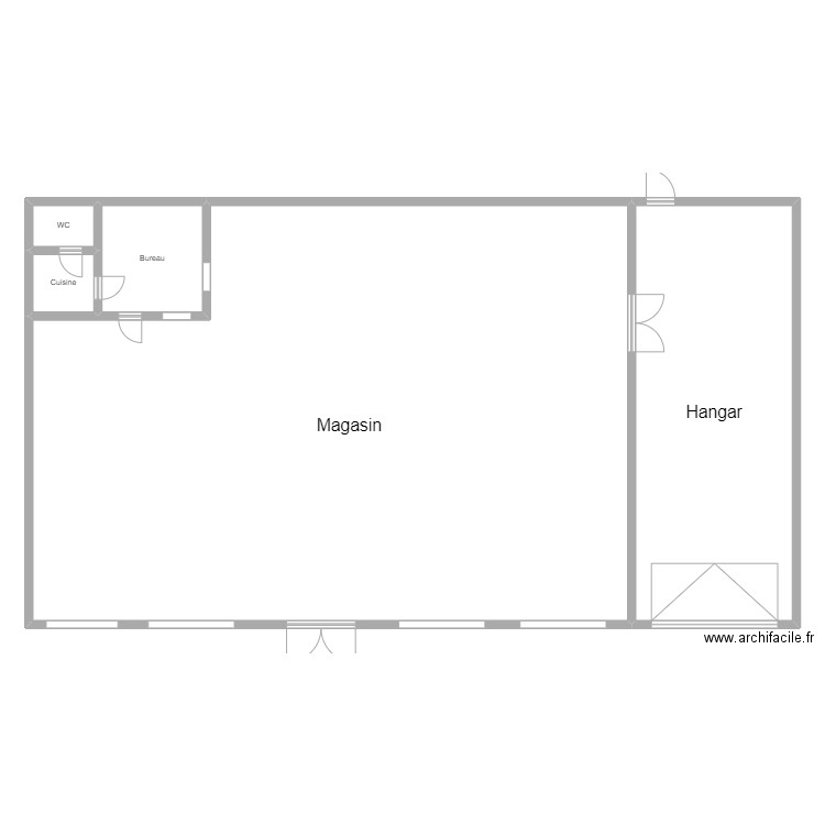 Commerce roi. Plan de 0 pièce et 0 m2