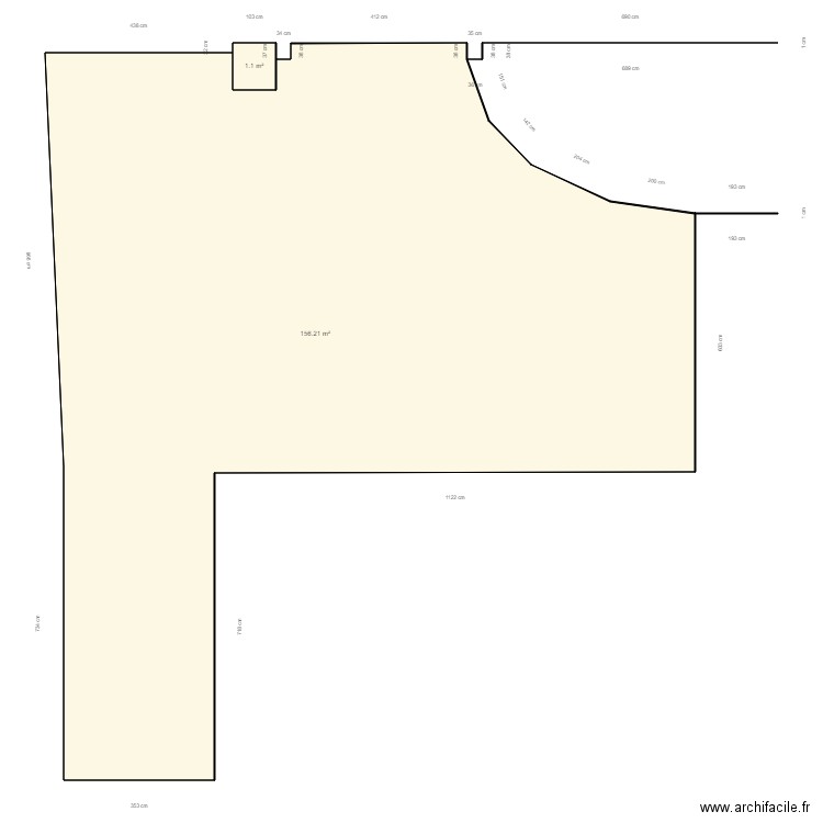 masuet thuir. Plan de 2 pièces et 157 m2