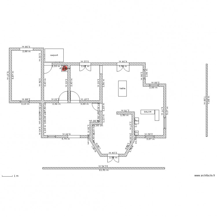 2em ebauche. Plan de 0 pièce et 0 m2