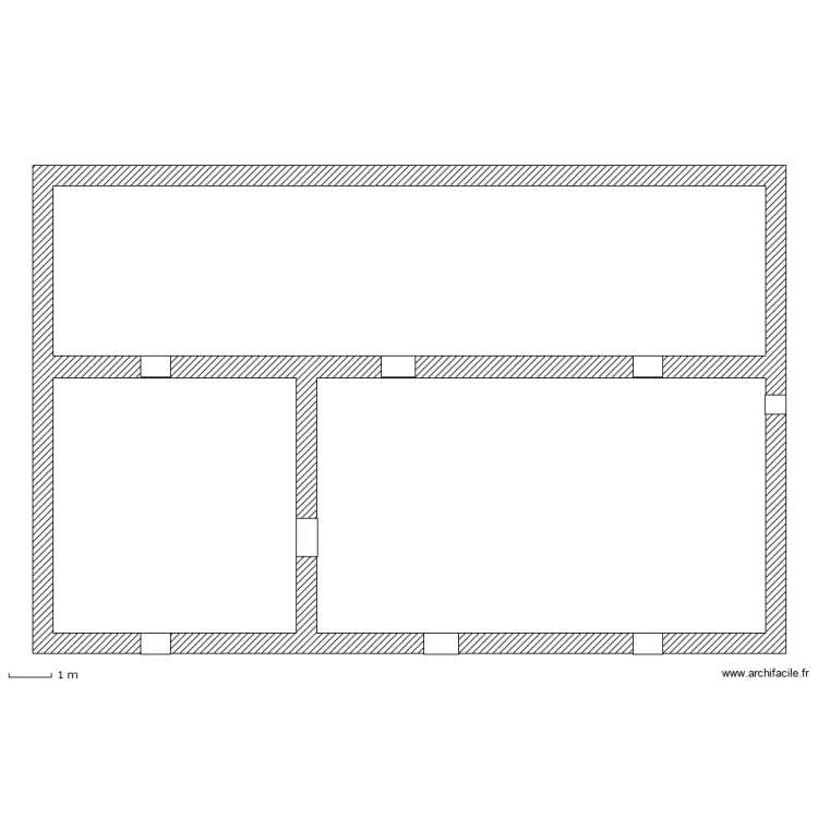 vue dessus etage. Plan de 