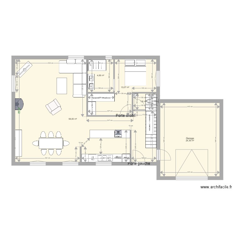 Maison la Roque - apres mesures. Plan de 14 pièces et 179 m2