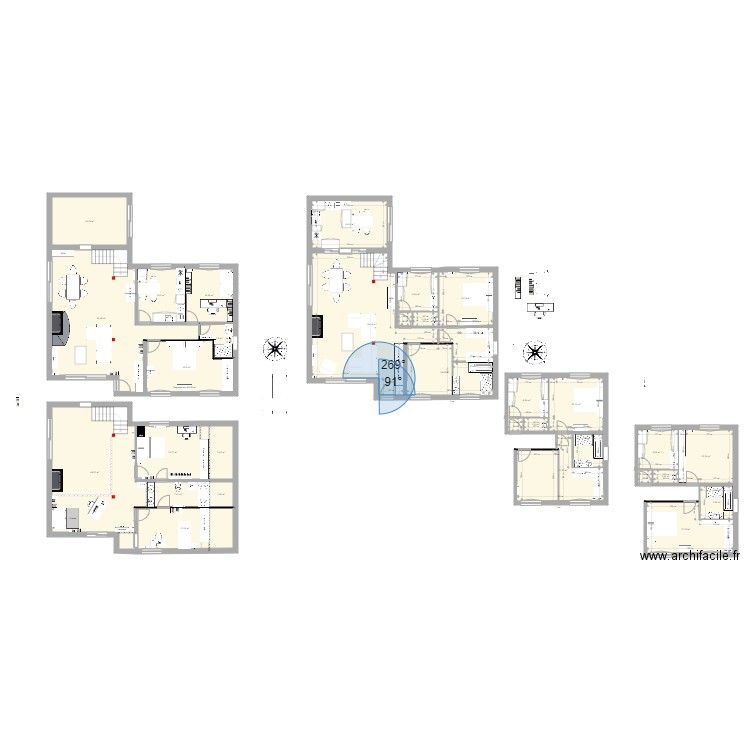 PESSAC2021v1. Plan de 27 pièces et 422 m2