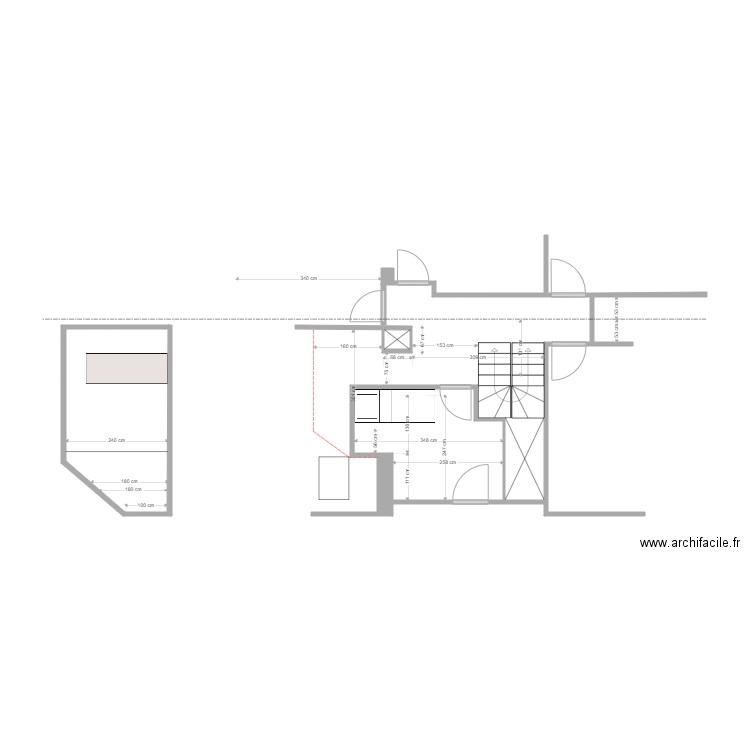 Mezzanine le 1er novembre 2021. Plan de 0 pièce et 0 m2