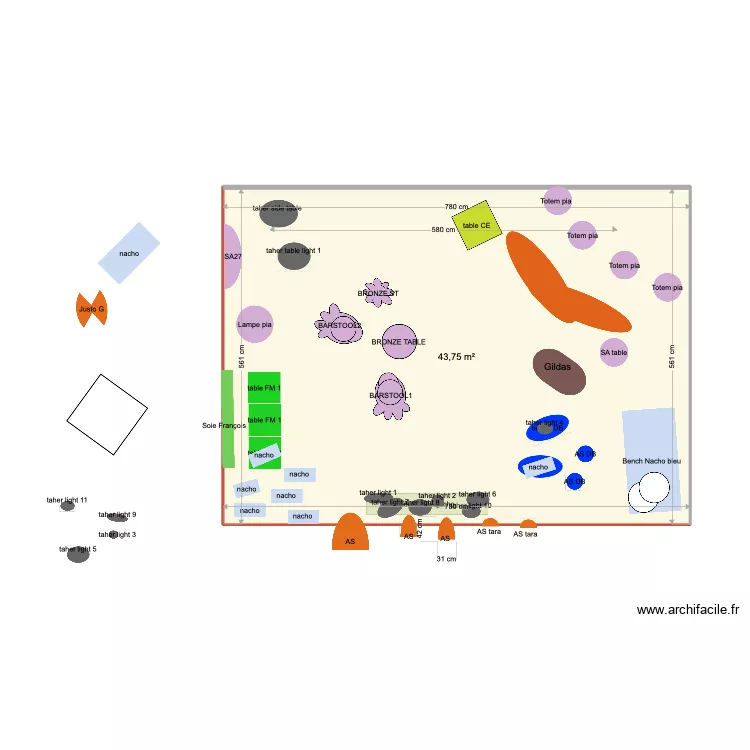 MIAMI 22 Version diane. Plan de 