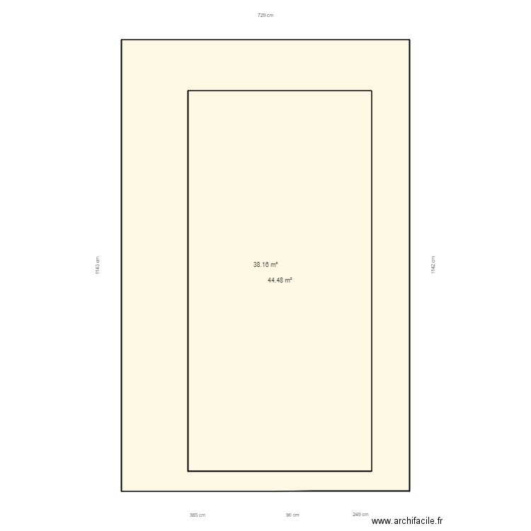 case Llupia. Plan de 2 pièces et 127 m2