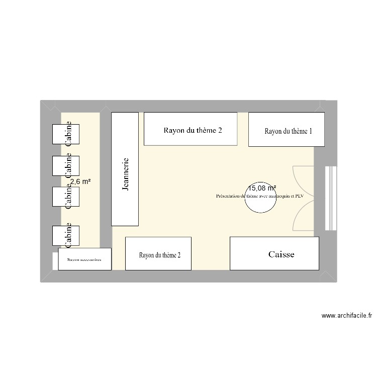 plan de magasin . Plan de 0 pièce et 0 m2