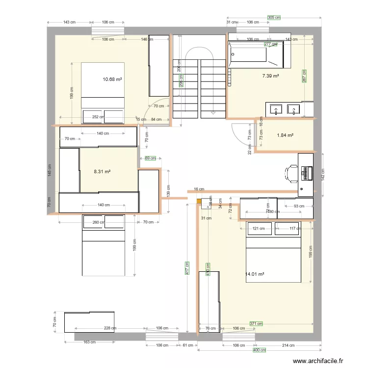 1e etage a. Plan de 