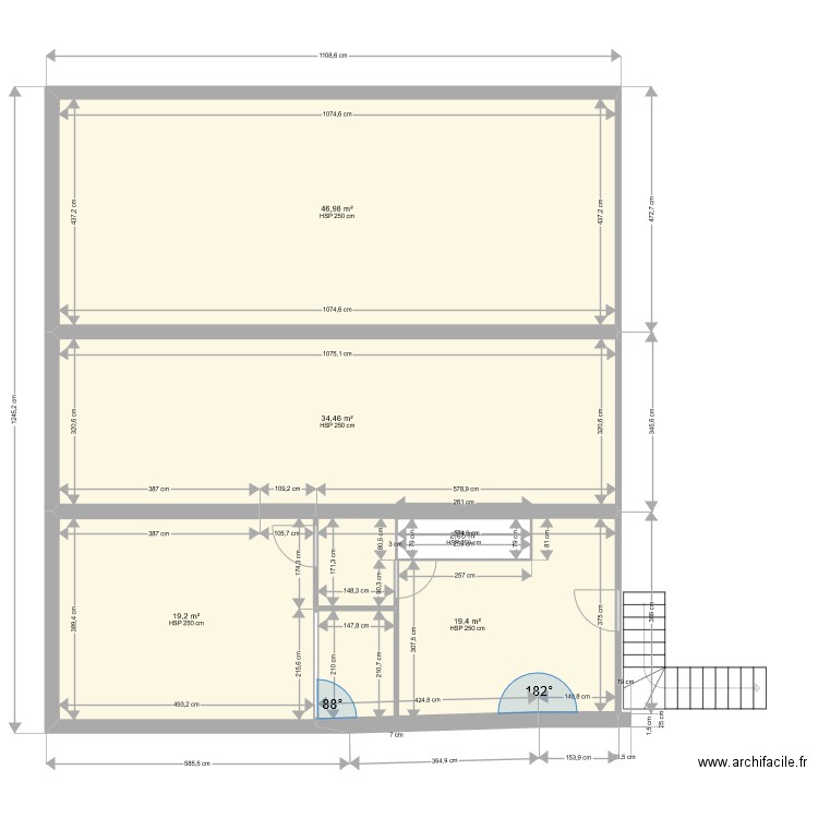 Vincent. Plan de 12 pièces et 248 m2