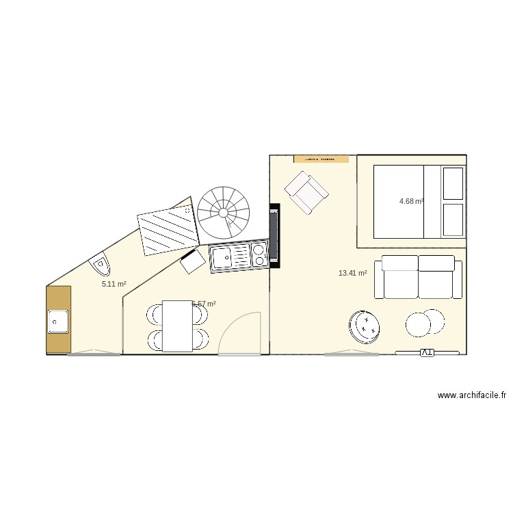 Appartement Sarlat 1. Plan de 0 pièce et 0 m2