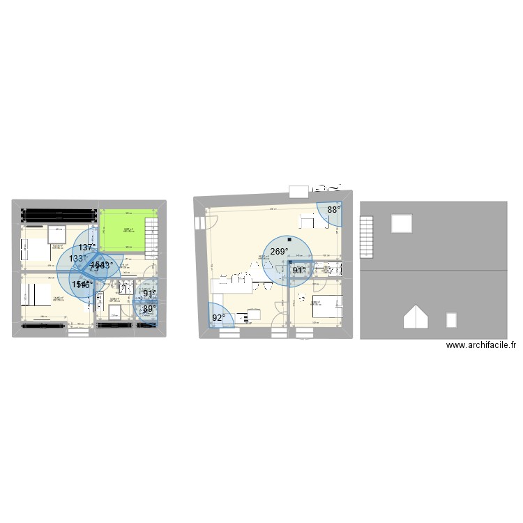 Plans maison projet rouziers. Plan de 16 pièces et 123 m2