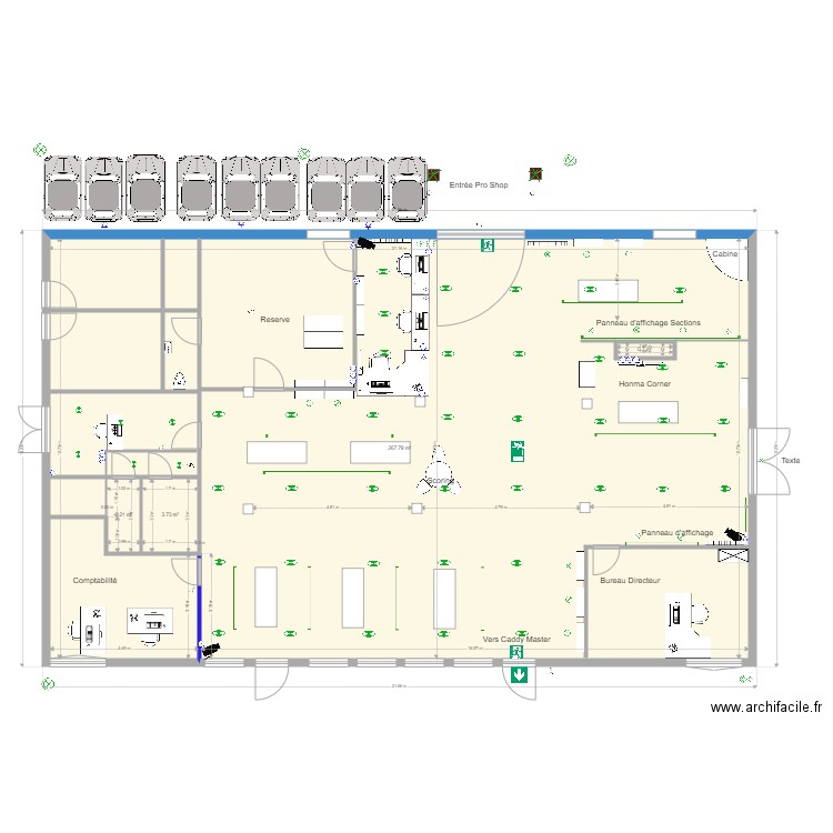 Pro Shop Eclairage1. Plan de 0 pièce et 0 m2