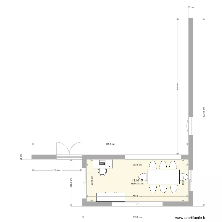 V&eacute;randa. Plan de 