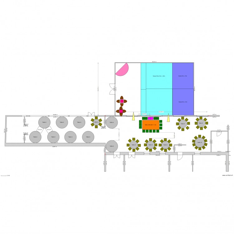 Salle 127-129. Plan de 0 pièce et 0 m2