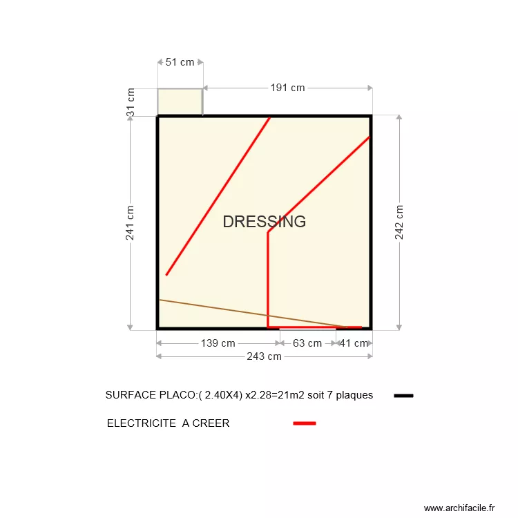 MODIF DRESSING. Plan de 