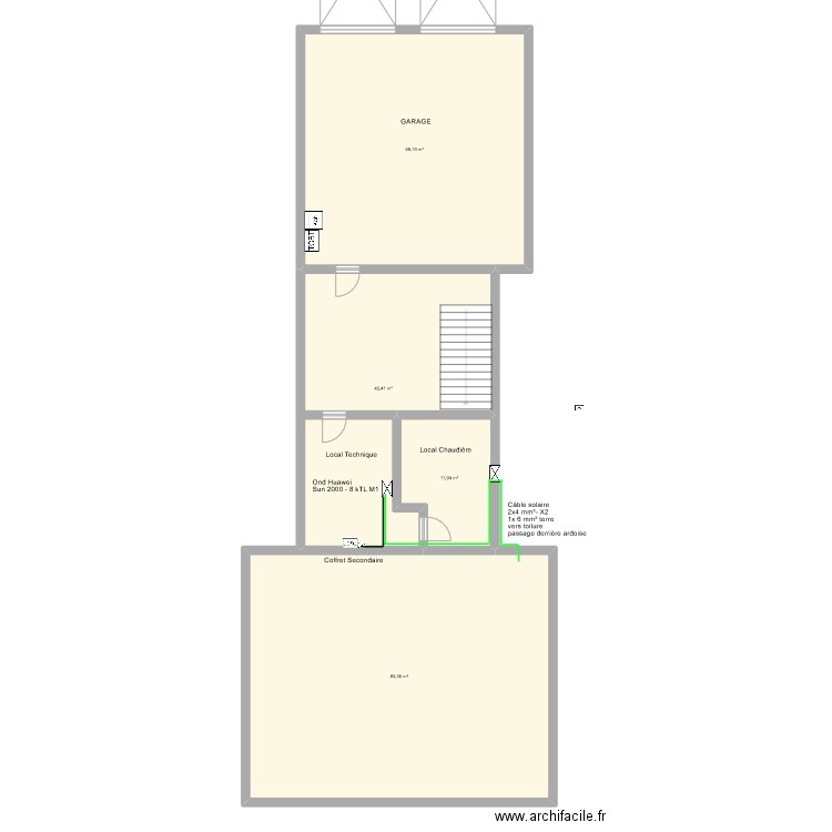 Piette Mairy. Plan de 9 pièces et 400 m2