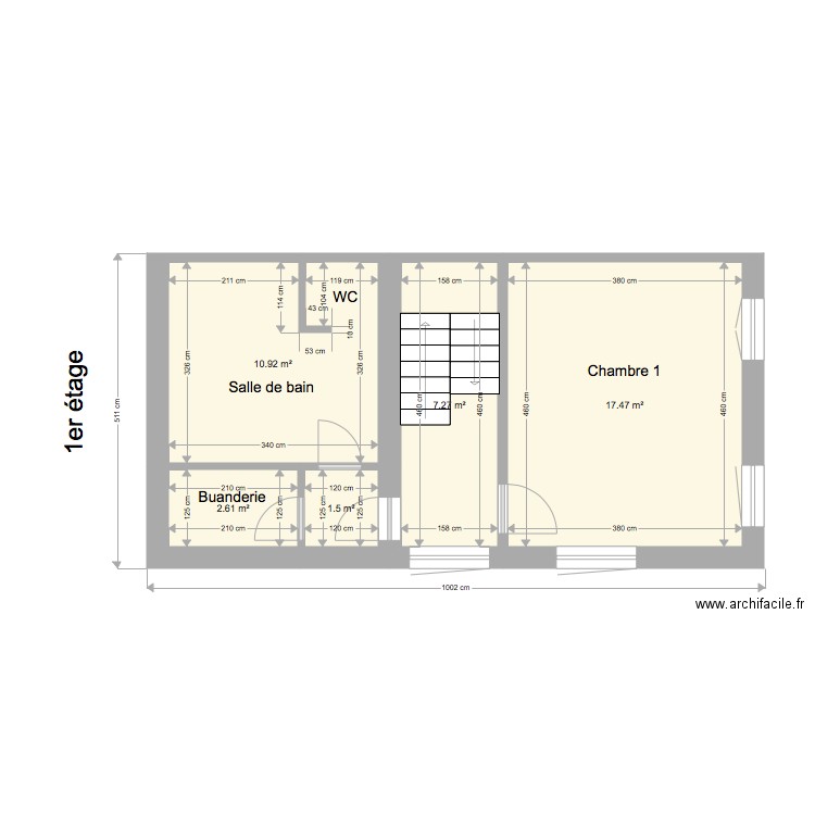 Doha 1er étage. Plan de 0 pièce et 0 m2