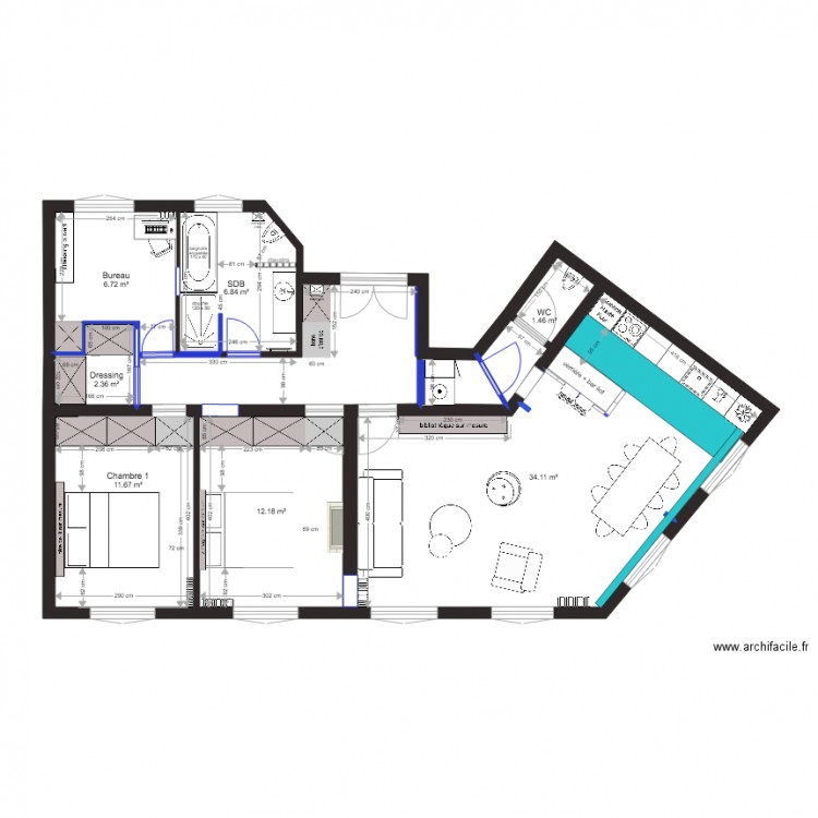 PLAN DUNKERQUE 13 version bar 5. Plan de 0 pièce et 0 m2