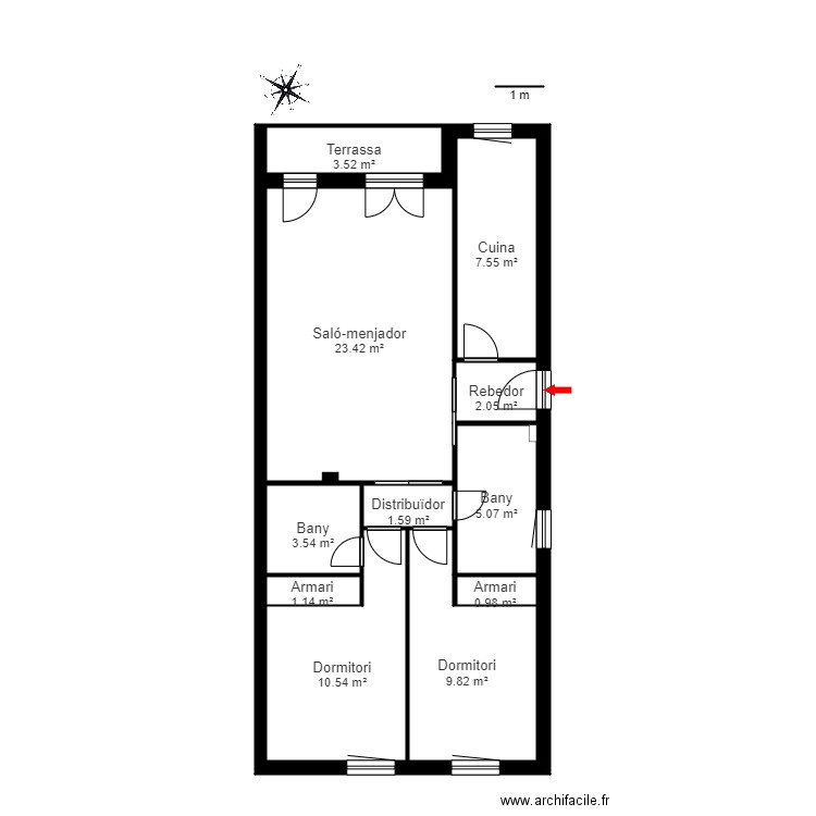 PLETA D AIXIRIVALL BLOC B 3 2. Plan de 0 pièce et 0 m2