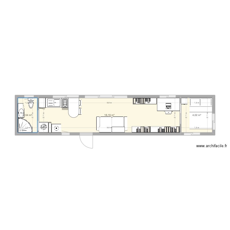 Container 40 feet nouvel essai 17. Plan de 0 pièce et 0 m2