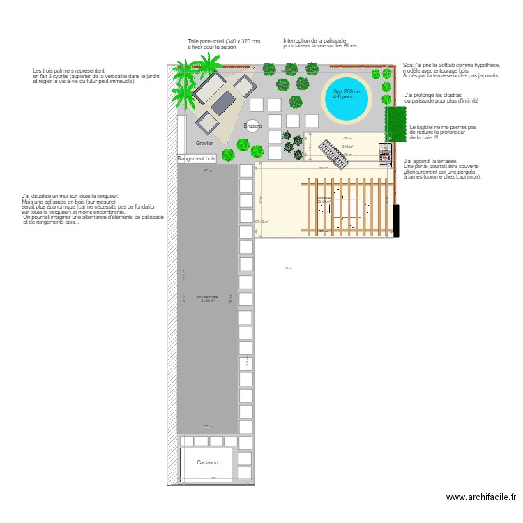 Projet Jardin Daillens Variante 1. Plan de 0 pièce et 0 m2