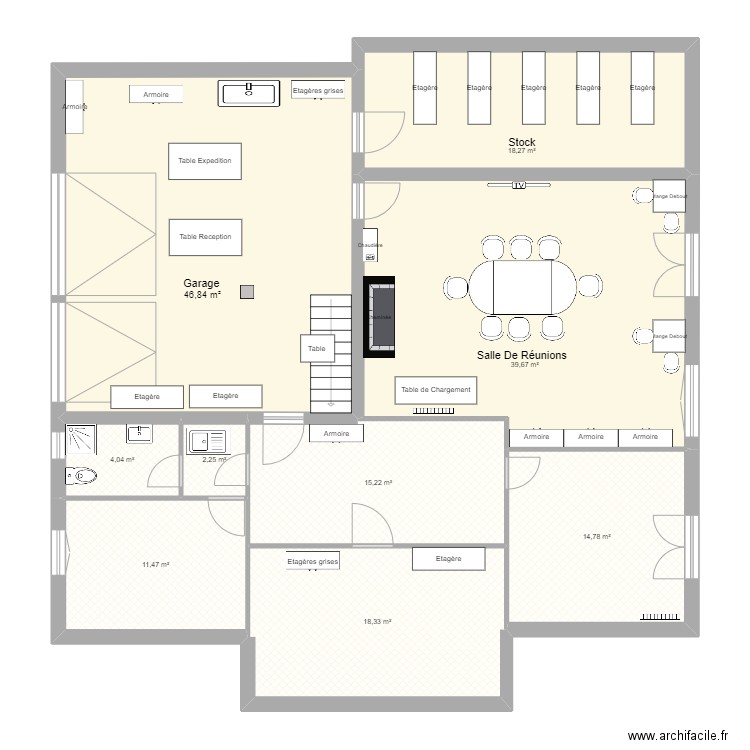 sous sol aménagé. Plan de 0 pièce et 0 m2