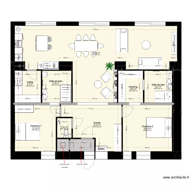 Projet Haberbusch. Plan de 