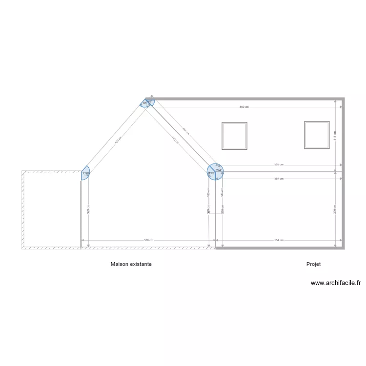 Facade sud est. Plan de 