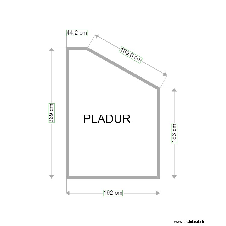 LA LAGUNA. Plan de 1 pièce et 4 m2