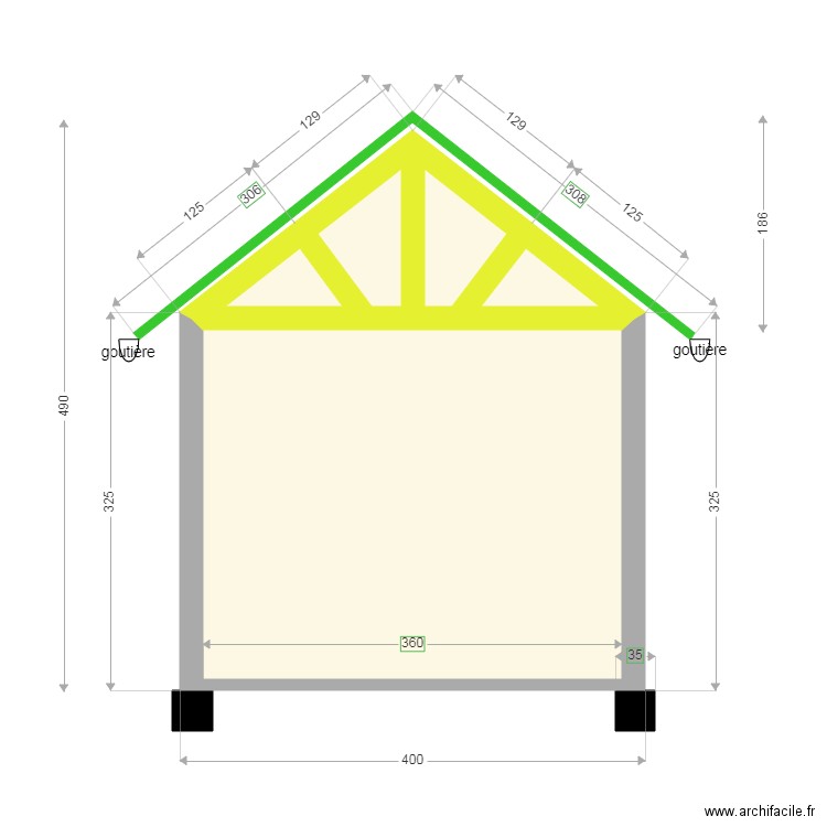 garageface sud 1333. Plan de 0 pièce et 0 m2