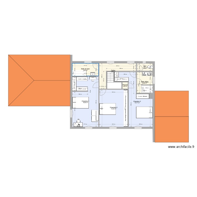 Maison avec étage 138 1er étage 2. Plan de 11 pièces et 132 m2