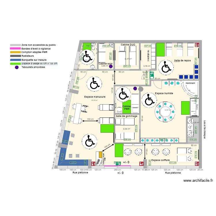 KECHNAYA D'ORIENT apr&egrave;s travaux test am&eacute;nagement. Plan de 0 pièce et 0 m2