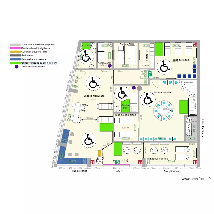 KECHNAYA D'ORIENT après travaux test aménagement. Plan de KECHNAYA D'ORIENT après travaux test aménagement. Plan de