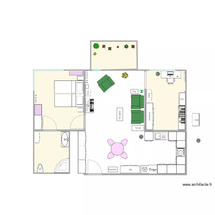 R&eacute;sidence. Plan de 